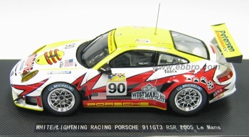 Porsche 911 GT 3 RSR Le Mans 2005 #90 White Lightning Racing  1/43