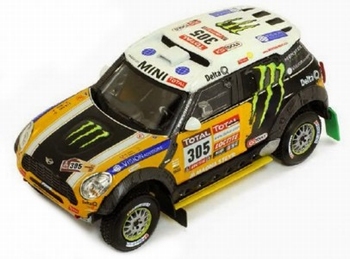Mini cooper BMW all 4 racing # 305 2nd Dakar 2012 Monster  1/43