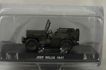 Jeep Willis 1947  Army Green   Groen   1/43