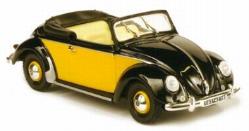VW Volkswagen Hebmuller 1949 Zwart Geel   Black Yellow  1/43
