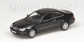 Mercedes Benz CLK Coupe 2002 Black Zwart  1/43