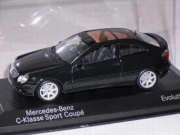 Mercedes C - Classe sport coupe Black Zwart  1/43