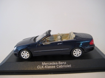 Mercedes Benz CLK Klasse  Cabriolet Blue  Blauw  1/43