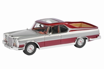Mercedes Benz 600 Pick up Silver red  Zilver rood  1/43
