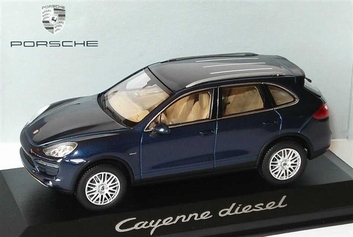 Porsche Cayenne Diesel Blue Blauw   1/43