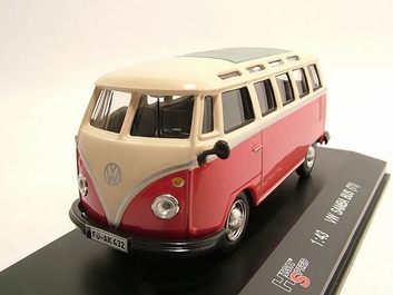 VW Volkswagen T1 Samba bus red beige  Rood beige  1/43