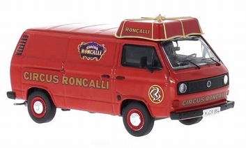 VW Volkswagen T3 a Circus Roncalli Red Rood  1/43