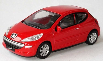 Peugeot 207 Red  Rood  1/43