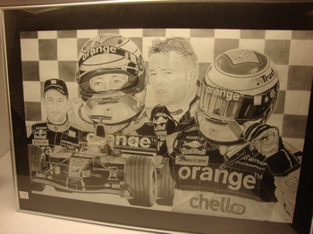 Poster Verstappen F1 Formule 1 Orange Red Bull Bridgestone