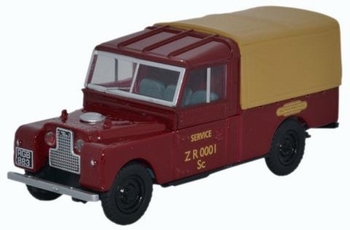 Land Rover serie 1 109 Rood Red + soft top beige  1/43