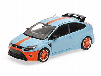 Ford Focus RS 2010 Le mans Classic edition Blauw Blue Gulf  1/18