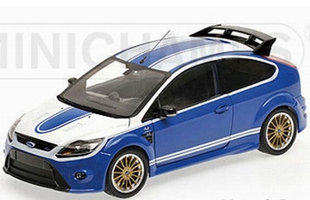 Ford Focus RS 2010 Le Mans Classic edition Blauw Blue  1/18