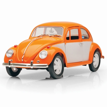 Volkswagen Kever Beetle  Oranje -wit  Orange -White  1/18