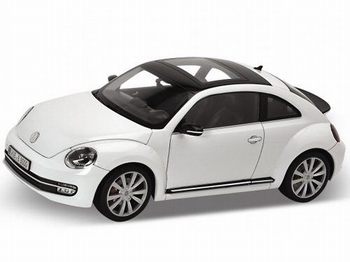 VW Volkswagen Beetle Kever Wit White  1/18