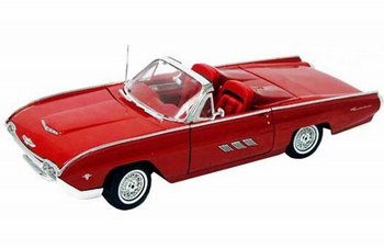 Ford Thunderbird Sport Roadster 1963 Rood Red   1/18