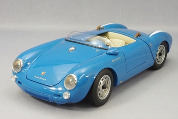 Porsche 550 A Spyder Blauw Blue  1957 Cabrio  1/18