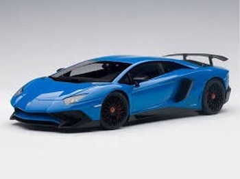 Lamborghini Aventador LP750-4 sv Blu Le mans/ Blue  1/18