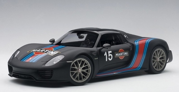 Porsche 918 spyder Zwart Black Martini # 15  1/18
