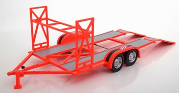 Auto - car trailer aanhangwagen Orange Red   Oranje Rood STP  1/18