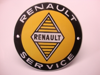 Renault Service Ø 10 cm Emaille