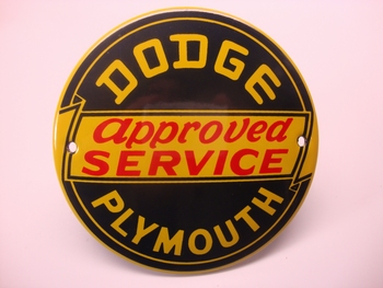 Dodge - Plymouth approved Service Ø 10 cm Emaille