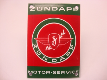 Zundapp Motor Service 10 x 14 cm Emaille
