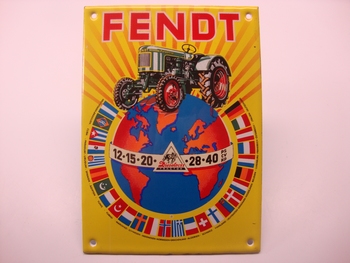 Fendt 10 x 14 cm Emaille