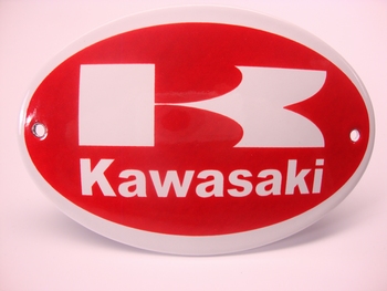 Kawasaki Ovaal 8 x 12 cm Emaille
