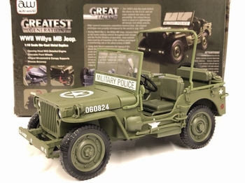 Jeep Willy's Army green 1941  Military Police  1/18