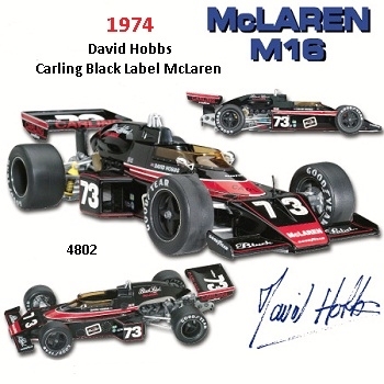 Mc Laren M16 D,Mobbs Indianapolis 500 1974 F1 Formule 1  1/18