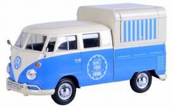 VW Volkswagen T1 Type 2 dlivery Van Food truck wit/ blauw  1/24