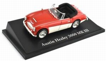 Austin Healey 3000 MKIII Rood/wit - Red/white  1/43