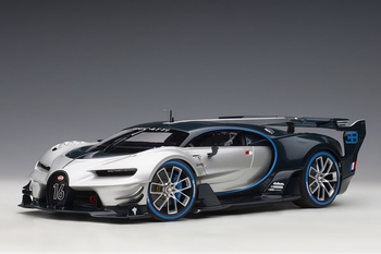 Bugatti Vision GT 2015 argent silver/blue carbon  1/18