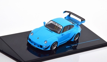 Porsche RWB 993 Blauw  -  Blue  1/43