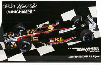 Minardi Asiatech schowcar 2002 A,Yoong F1 Formule 1  1/43