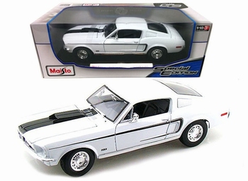 Ford Mustang GT Cobra jet 1968  Wit - White   1/18