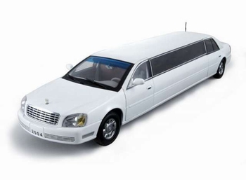 Cadillac De Ville limousine 2004 Wit  - White  1/18