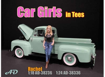 Car Girl Rachel Blond - Black  T shirt  1/18