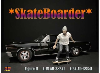 Skateboarder figuur II man op skateboard  1/18