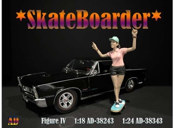 Skateboarder figuur IV vrouw op skateboard  1/18
