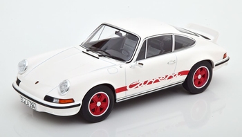 Porsche 911 RS Touring 1973 Wit - rood   White - red  1/18