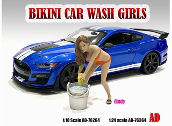 Bikini Car wash girl Cindy + emmer + bucket  1/18
