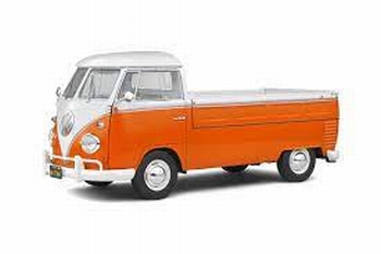VW Bus T1 Pick up 1950 oranje wit / Orange white  1/18