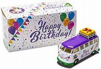 VW T1 Camper van Happy Birthday  1/43