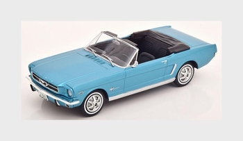 Ford Mustang convertible - cabrio 1965 Blauw -  Blue  1/24