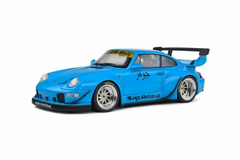 Porsche RWB Body kit Shingen 2018 Blauw - Blue  1/18