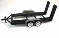 Auto trailer aanhangwagen zwart zilver black silver 1/24