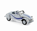 Citroen 2cv 2pk Azelle cabrio wit/bluaw  white/blue 1/43