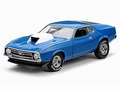 Ford Mustang 1971 Drag race Blauw Blue Goodyear 1/18