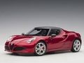 Alfa Romeo 4 C Spider rood Competition red 1/18